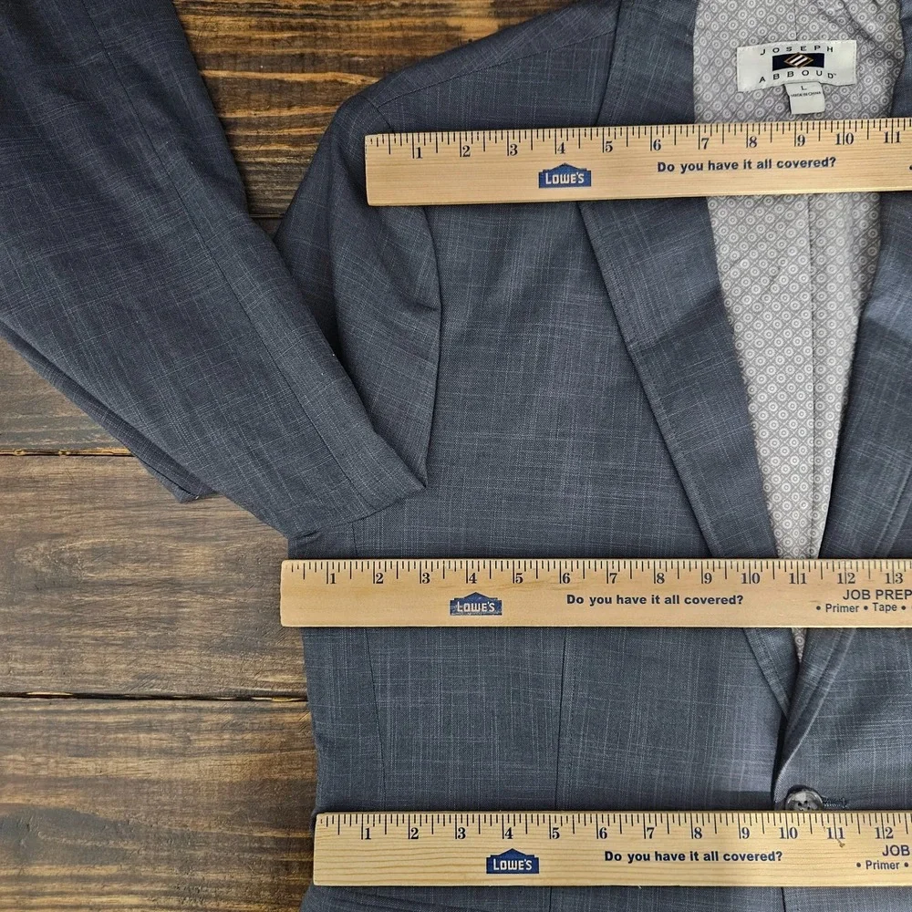 Joseph Abboud Men's Sport Coat Blazer Two Button Gray Plaid Cotton Size XL